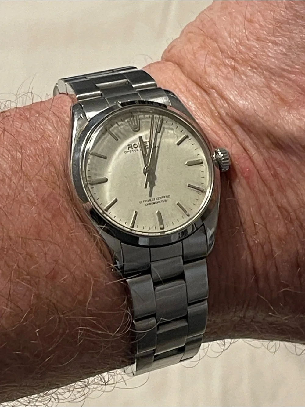 Rolex Silver Dial Oyster Perpetual Stainless Steel 33mm Watch